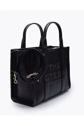 The Tote Bag Small - Grained leather bag with Marc Jacobs logo