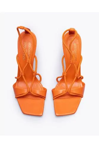 Nappa leather sandals with elastic straps 85