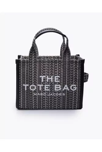 The Tote Bag Mini - Sac en jacquard monogrammé et cuir