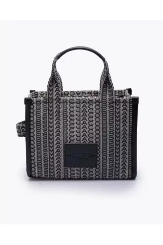 The Tote Bag Mini - Sac en jacquard monogrammé et cuir