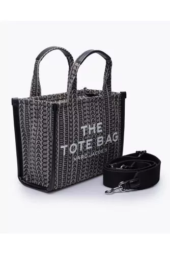 The Tote Bag Mini - Sac en jacquard monogrammé et cuir