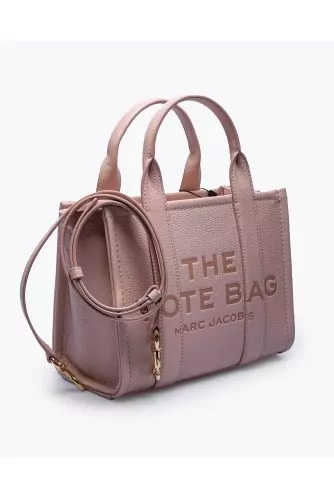 The Tote bag Mini - Sac en cuir grainé avec bandoulière