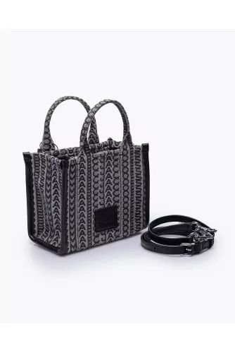 The Monogram Tote Bag Micro - Sac en jacquard monogrammé er cuir