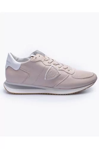 Tropez X - Leather sneakers with cut-outs and escutcheon