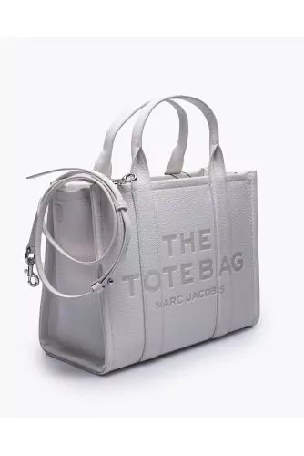 The Tote Bag Small - Sac en cuir grainé avec logo