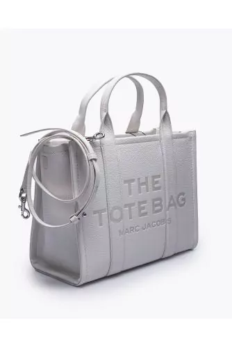 The Tote Bag Small - Grained leather bag with Marc Jacobs logo