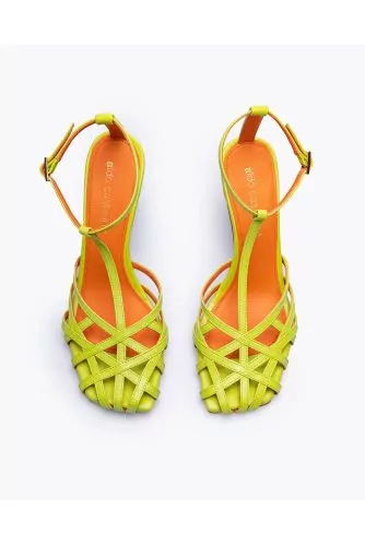 Nappa leather sandals with criss-cross straps 80