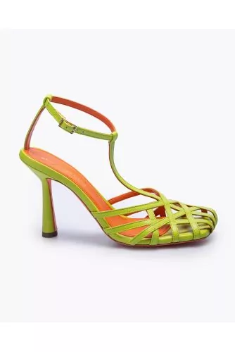 Nappa leather sandals with criss-cross straps 80
