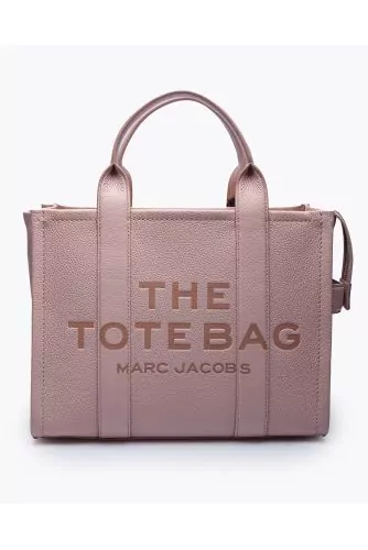 The Tote Bag Small - Sac en cuir grainé avec logo