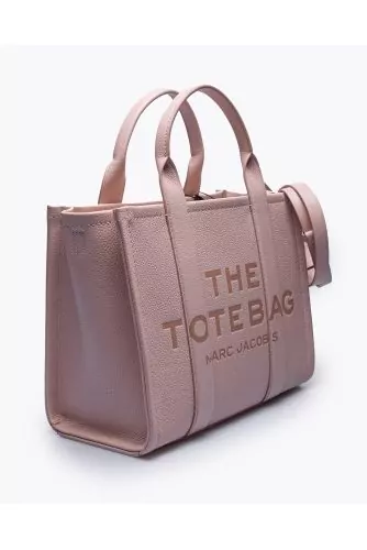 The Tote Bag Small - Sac en cuir grainé avec logo