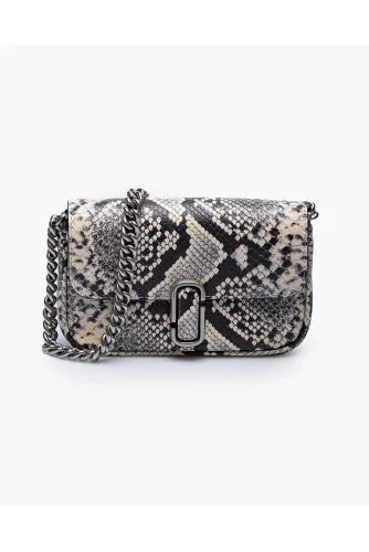 The J-Marc Mini - Python print leather bag