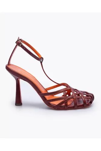 Nappa leather sandals with criss-cross straps 80