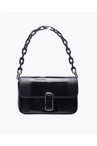 J-Marc Leather Patent Shoulder Bag - Patent leather bag with shoulder strap