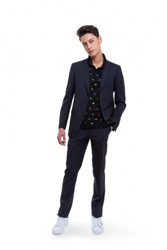 Suit Lanvin "Attitude Drop 7" navy blue for men