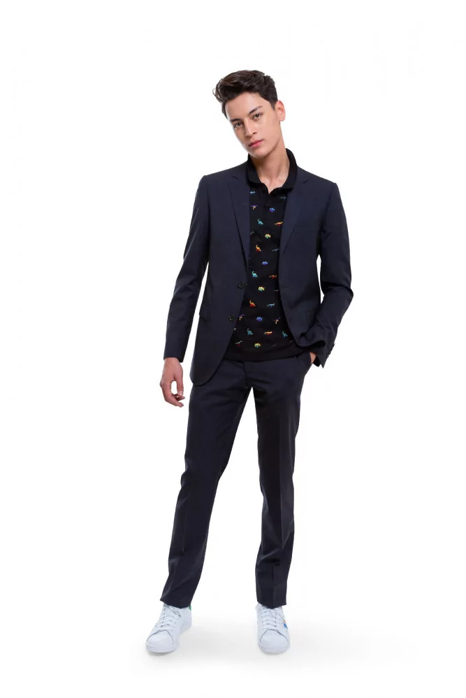 Suit Lanvin "Attitude Drop 7" navy blue for men