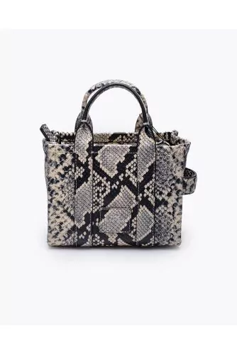 The Python Tote Bag Micro - Sac en cuir imprimé python