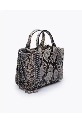 The Python Tote Bag Micro - Sac en cuir imprimé python