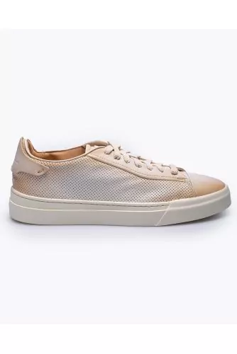 Nappa leather sneakers with very soft rubber outer soles