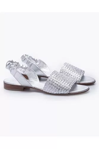 Flat plaited leather sandals 15