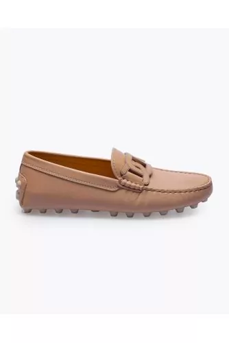 Gommini Macro Catena - Leather moccasins with decorative tab