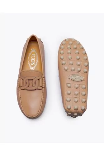 Gommini Macro Catena - Leather moccasins with decorative tab
