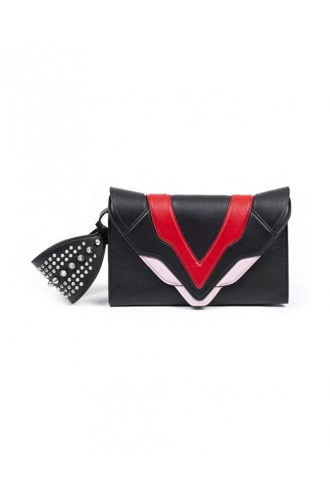 Sac Elena Ghisellini "Felina M" noir rouge et rose