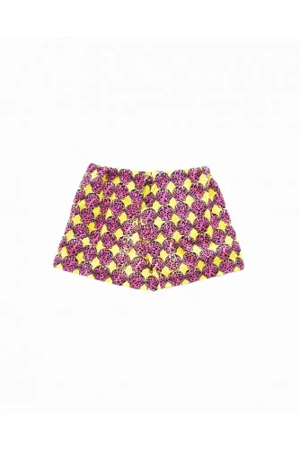 Small shorts with shelves print and drawstring