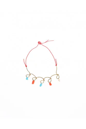 Collier Marni corail et turquoise