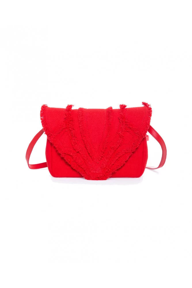Felix S - Pochette en toile avec design froufrou - rouge