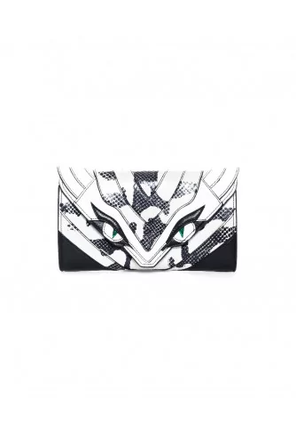 Pochette Elena Ghisellini "Felina" noir et blanc