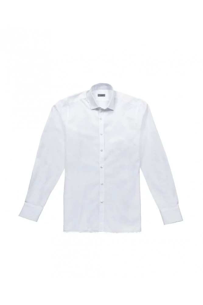 Chemise en coton avec patte de boutonnage 38 blanc