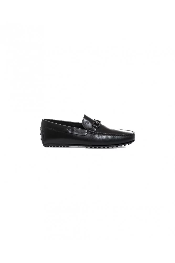 City - Calf leather moccasins with metallic bit