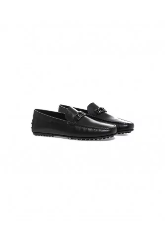 City - Calf leather moccasins with metallic bit