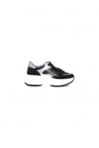 Tennis Hogan "New Iconic" noir-argent pour femme