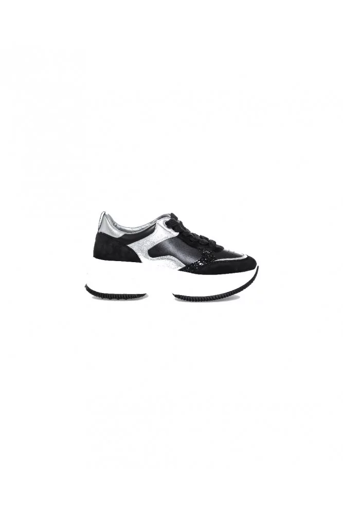 Tennis Hogan "New Iconic" noir-argent pour femme