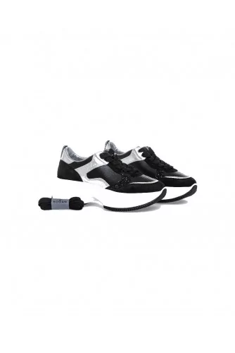 Tennis Hogan "New Iconic" noir-argent pour femme