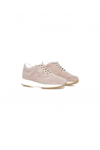 Tennis Hogan "Interactive" beige -platine pour femme