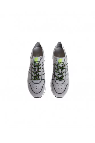Running - Split leather sneakers with highlights