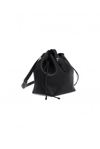 Secchiello Iconic Restyling - Leather bucket bag with long shoulder strap