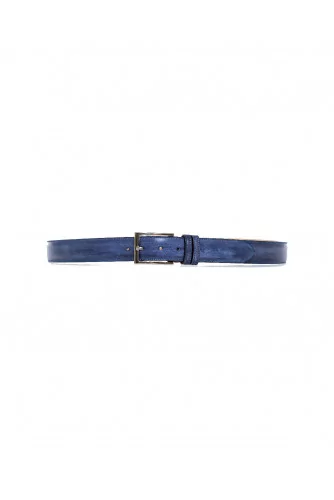 Ceinture Jacques Loup bleu veau patiné pour homme