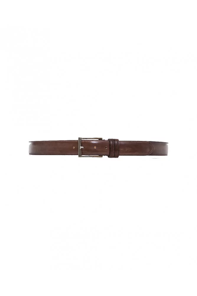 Ceinture Jacques Loup marron veau patiné pour homme