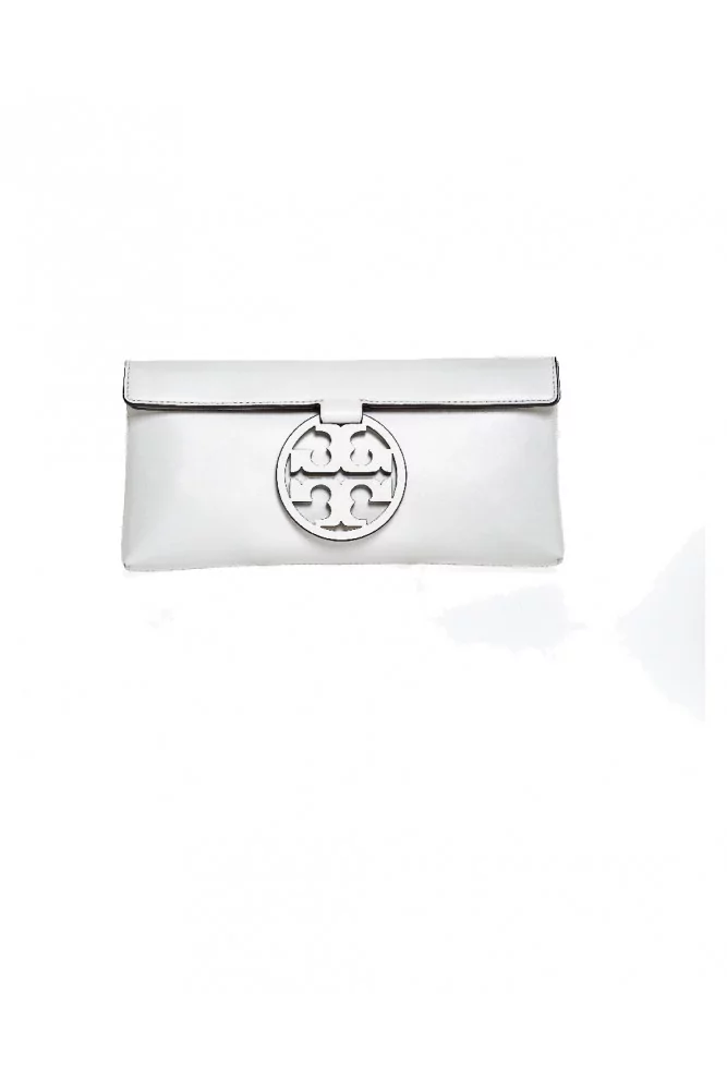 Small cream colored pouch Tory Burch "Miller Clutch" for women