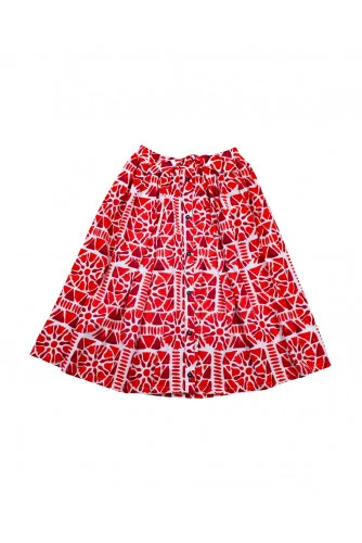 Red and white skirt of Stella Jean