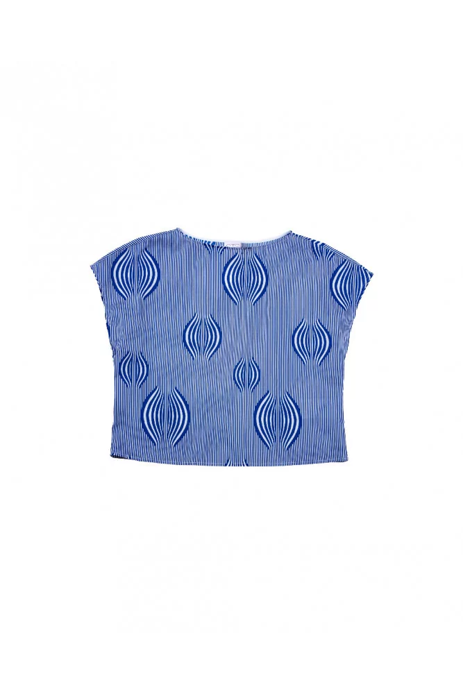 Short blue/white top Stella Jean for women