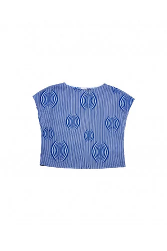 Short blue/white top Stella Jean for women