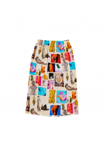 White skirt with colorful prints "Venus" Marni for women