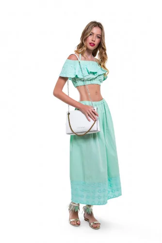 Long aqua colored skirt Fendi for women