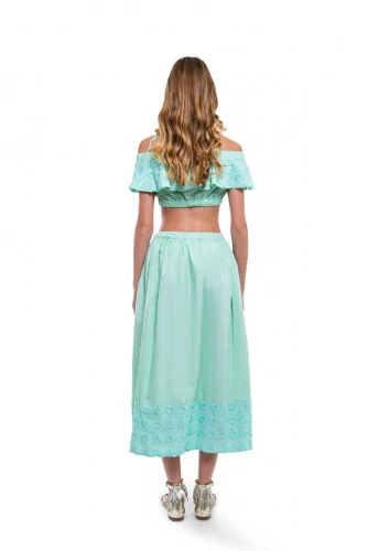 Long aqua colored skirt Fendi for women