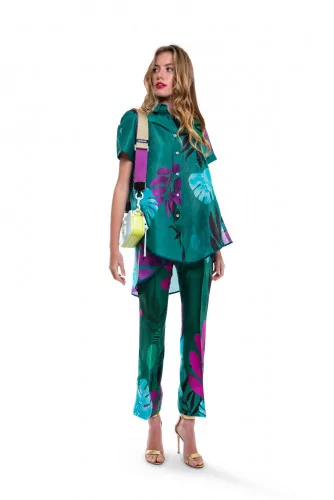 Green shirt and trousers Stella Jean for women