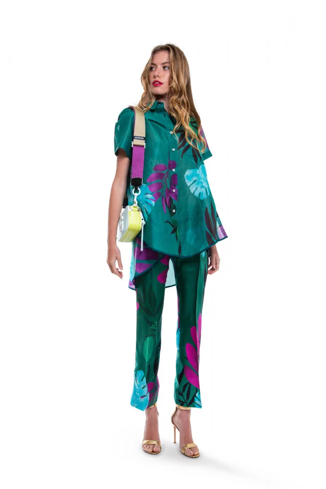 Green shirt and trousers Stella Jean for women
